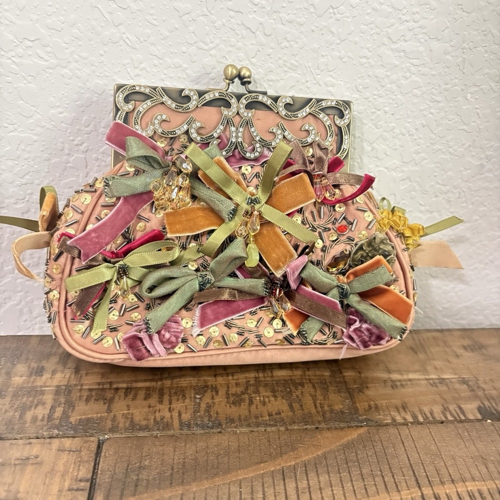 Mary Frances Beaded Embellished Handbag *no Strap*